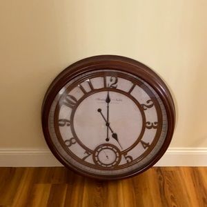 26 x 26 inch wall clock. Wood